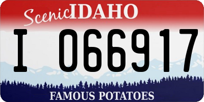 ID license plate I066917