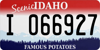 ID license plate I066927