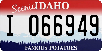 ID license plate I066949