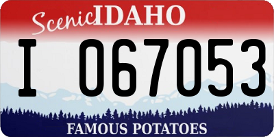 ID license plate I067053