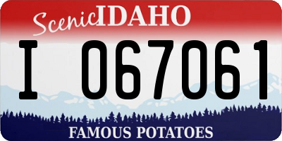 ID license plate I067061