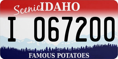ID license plate I067200