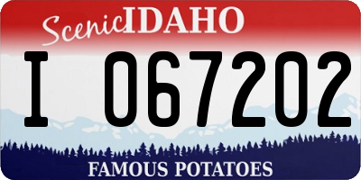 ID license plate I067202