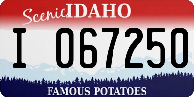 ID license plate I067250