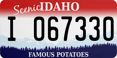 ID license plate I067330