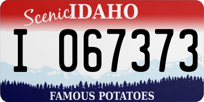 ID license plate I067373