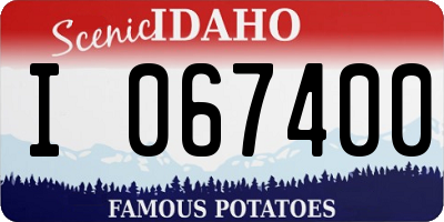ID license plate I067400