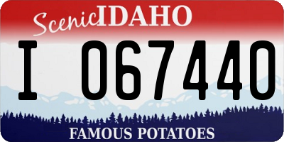 ID license plate I067440