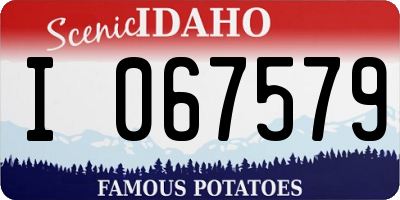 ID license plate I067579