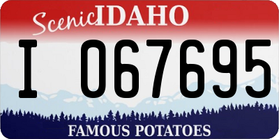 ID license plate I067695