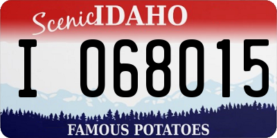 ID license plate I068015