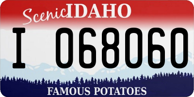 ID license plate I068060