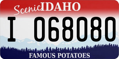 ID license plate I068080
