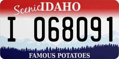 ID license plate I068091