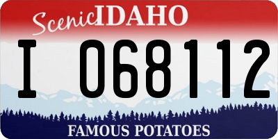 ID license plate I068112