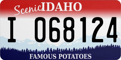 ID license plate I068124