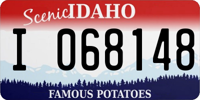 ID license plate I068148
