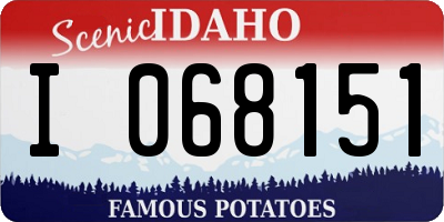 ID license plate I068151