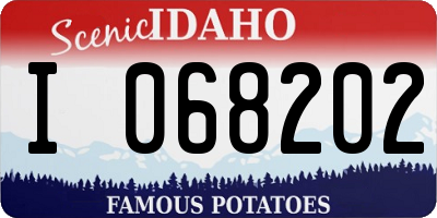 ID license plate I068202