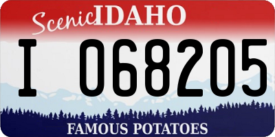 ID license plate I068205