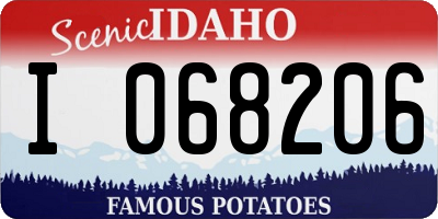 ID license plate I068206