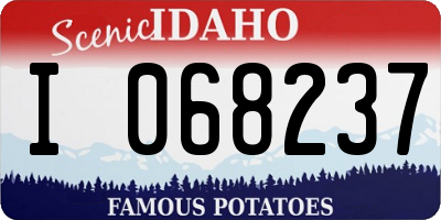 ID license plate I068237