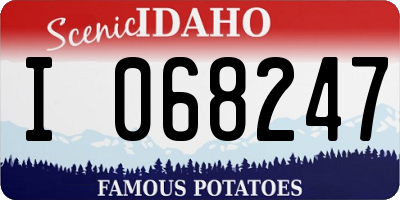 ID license plate I068247