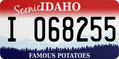 ID license plate I068255
