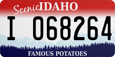 ID license plate I068264