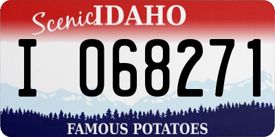 ID license plate I068271