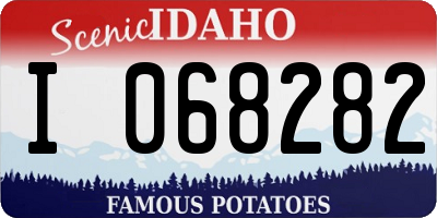 ID license plate I068282