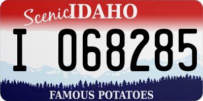 ID license plate I068285
