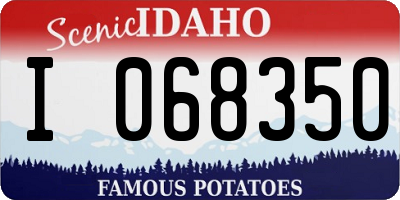 ID license plate I068350