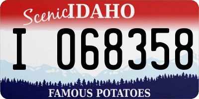 ID license plate I068358