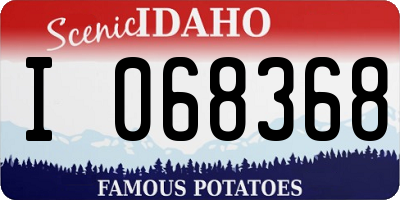 ID license plate I068368