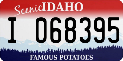 ID license plate I068395