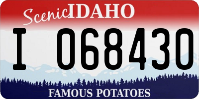 ID license plate I068430