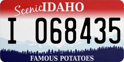 ID license plate I068435