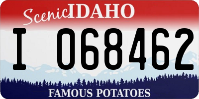 ID license plate I068462