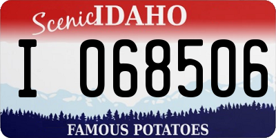 ID license plate I068506