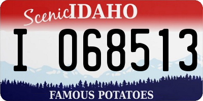 ID license plate I068513