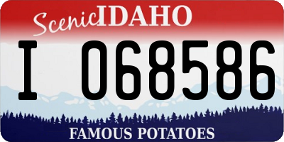 ID license plate I068586