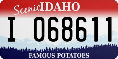 ID license plate I068611