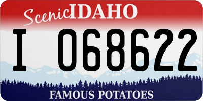 ID license plate I068622