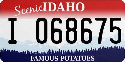 ID license plate I068675