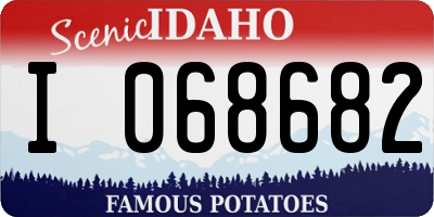 ID license plate I068682