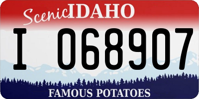 ID license plate I068907