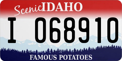 ID license plate I068910