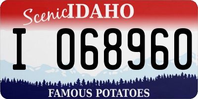 ID license plate I068960