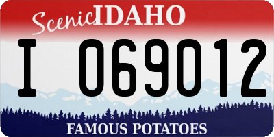 ID license plate I069012